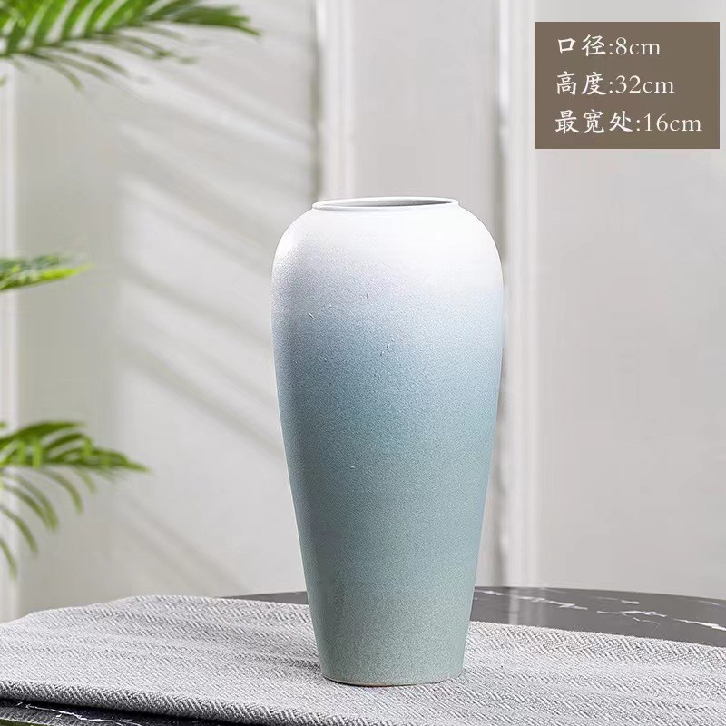 景德镇陶瓷花瓶 摆件客厅 插花 新中式复古装饰 适用于各种花卉