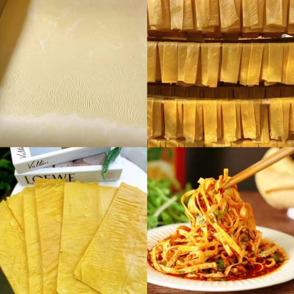 石屏有机豆腐皮｜柔韧有弹性，豆香浓郁，耐煮不易烂！手工揭皮工艺，每张厚薄更均匀，保留大豆原生风味！早餐卷菜、日常炒菜、搭配火锅都可以，轻负担又好吃