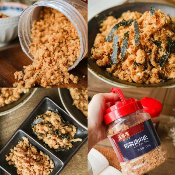 零添加猪肉松｜福州非物质文化遗产，百年肉松传承世家！精选新鲜猪后腿肉，4-5斤新鲜猪后退瘦肉出1斤肉松​！不添加酱油，满口香酥！